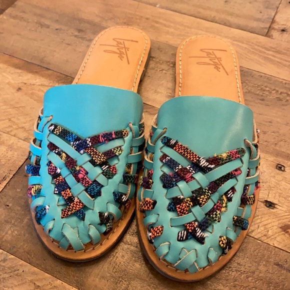 Anthropologie Shoes - LATIGO Huarache slides